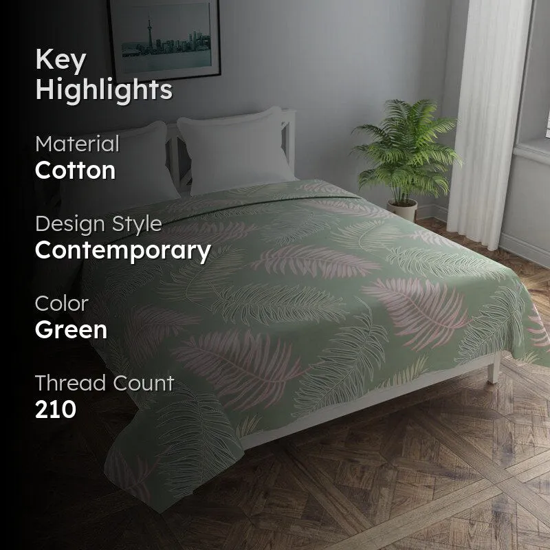 Pastel Fronds Cotton Duvet Cover - 210 TC media 2