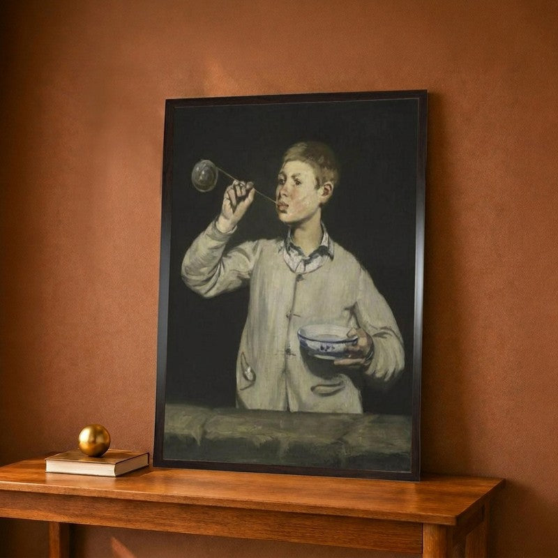 Boy Blowing Smoke Bubbles 1867-9 Canvas Wall Painting - 9 x 12 Inches