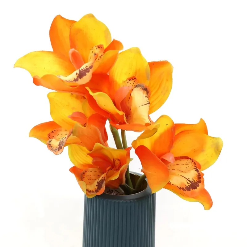 Artificial Orchid Flowers Bunch media 5