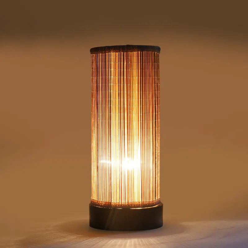 Cylindra Bamboo Table Lamp - Brown media 5