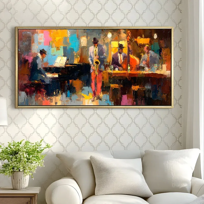 Rhythm Line Canvas Wall Painting With Frame media 4