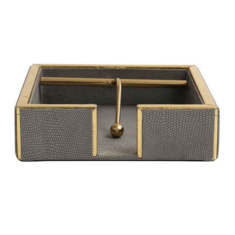 Roho Leather Tissue Holder - Grey media 3