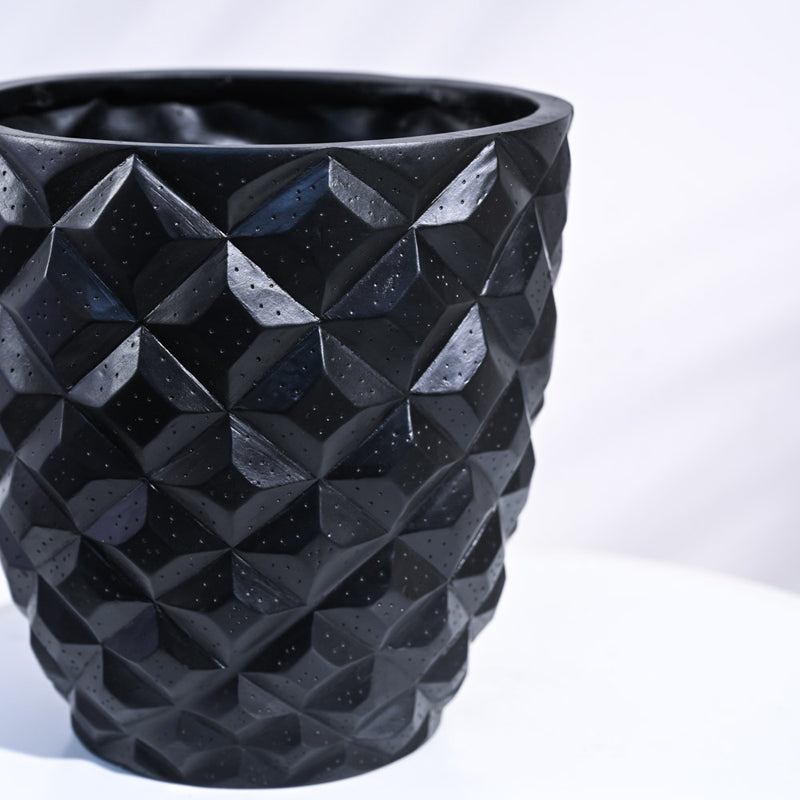 UGAOO Planter Heraldry Vase Taper Round - Black media 4