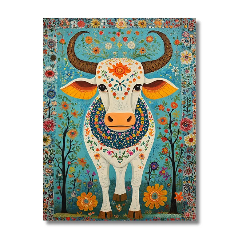 Vrishabha Trance Wall Painting media 3