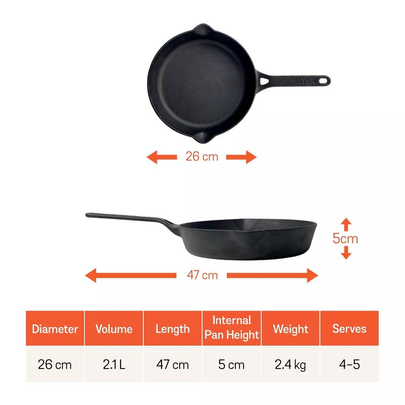 Meyer Cast Iron Frying Pan - 2100 mL/11.6 Inches media 10