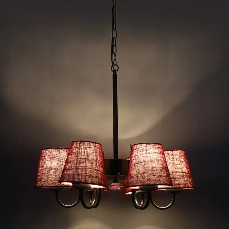 Viya Conical Ceiling Lamp - Maroon media 1