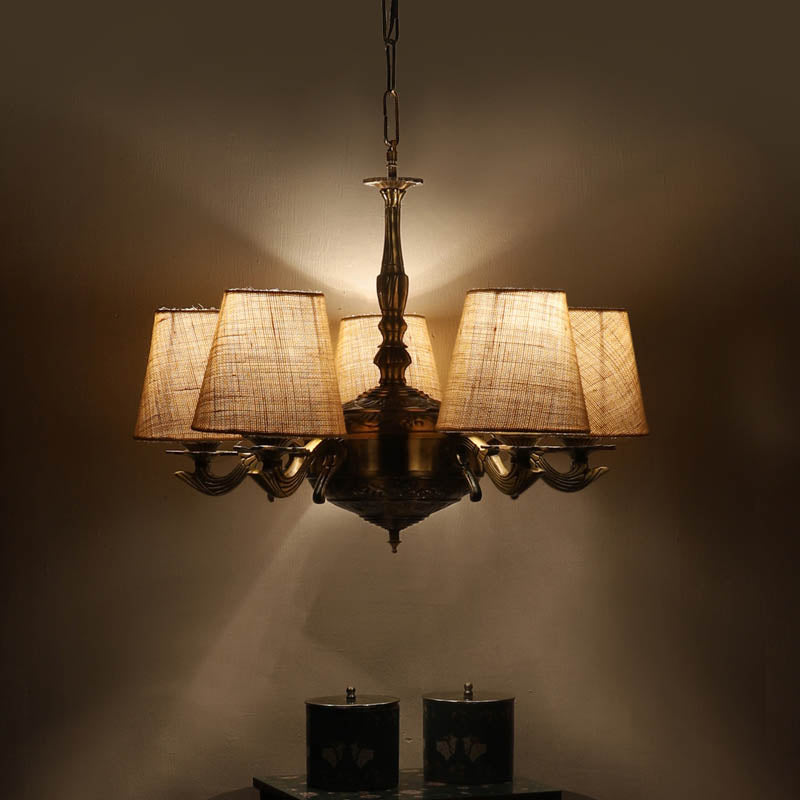 Bellone Conical Golden Antique Ceiling Lamp