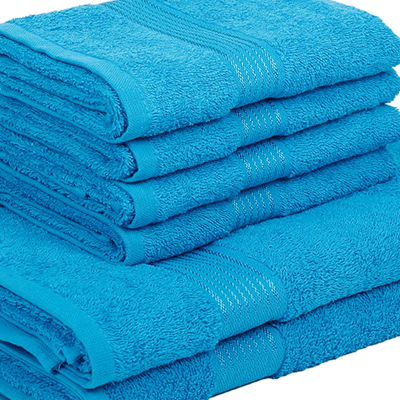 Eva Quick Dry Towel Combo (Blue) - Six Piece Set media 4