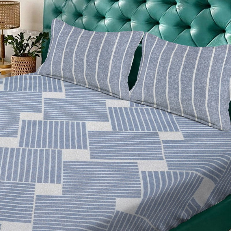 ShadeLoom Bedsheet (Blue) - 300 GSM media 4