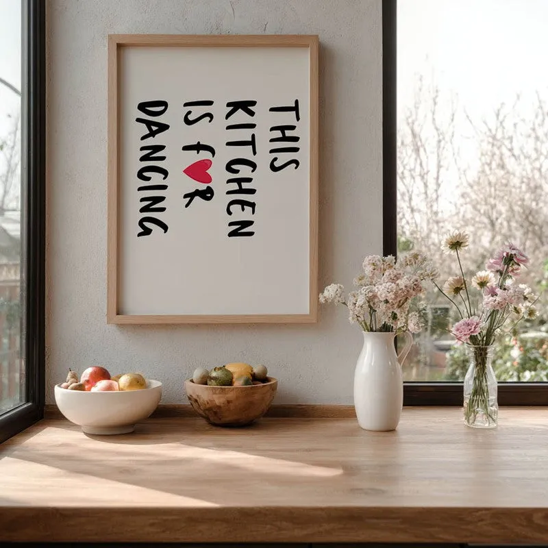 Kitchen for Dancing Archival Canvas Wall Art - Brown media 6