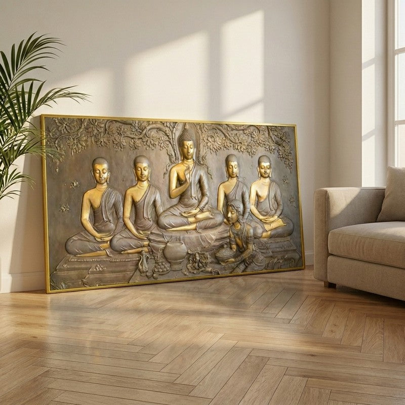 Sacred Stillness Canvas Wall Painting With Frame