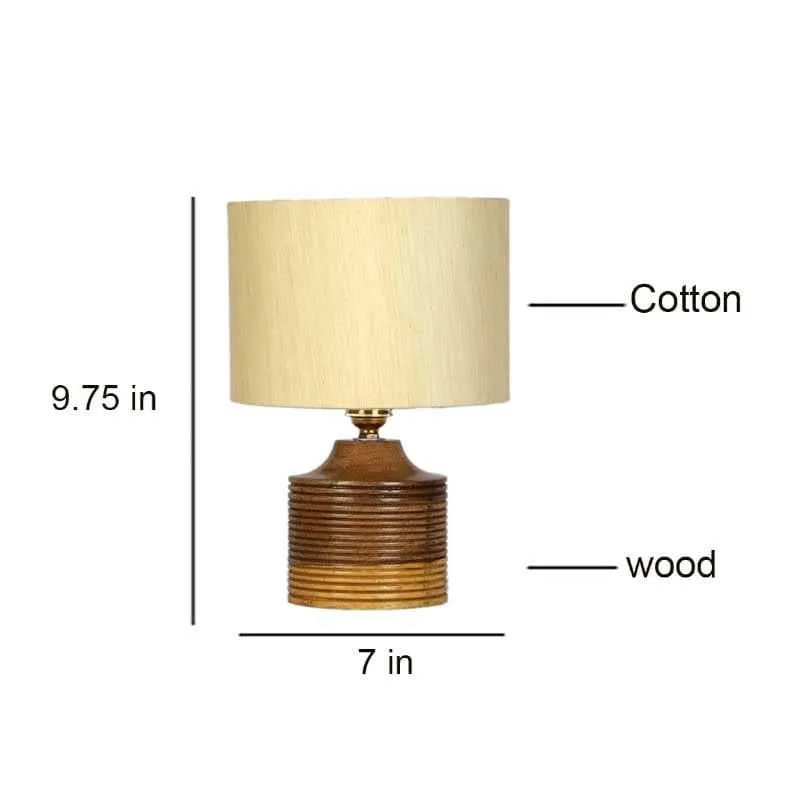 Bibboti Ribbed Fabric Table Lamp - Beige,Brown media 5