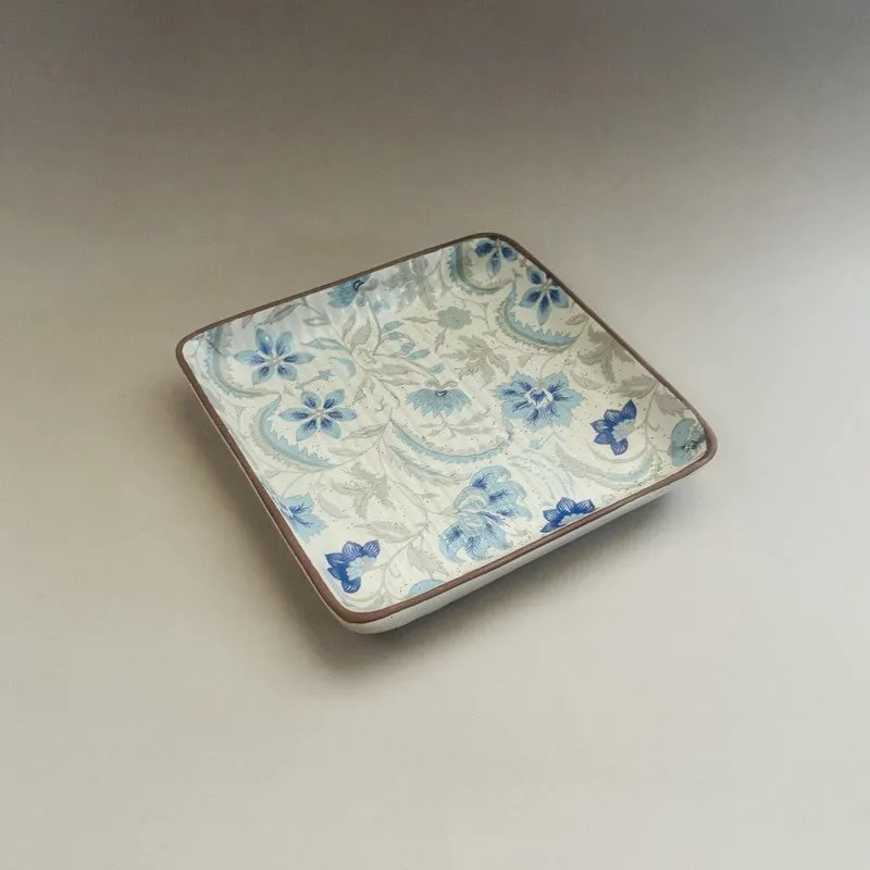 Florale Ceramic Square Platter - Blue media 6