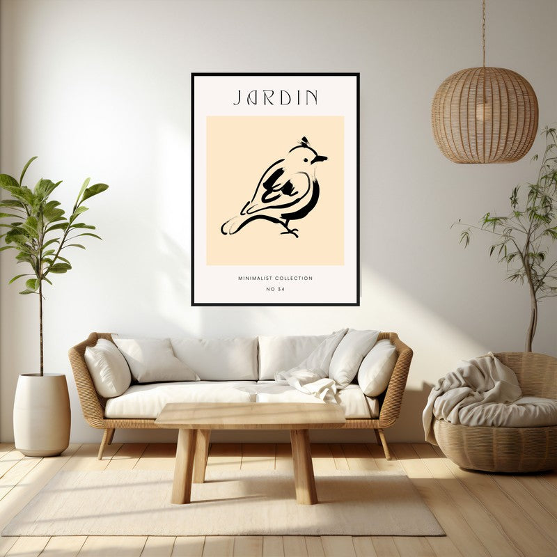 Chirping Melody Archival Canvas Wall Art - Black Frame media 3