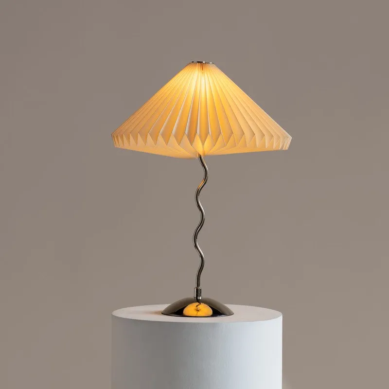 Fig Living Wavy Table Lamp - Ivory,Silver media 1