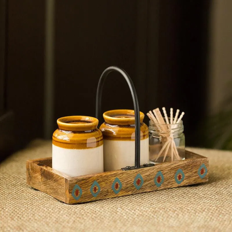 Bharni Salt & Pepper Shaker Set - Four Piece set media 1