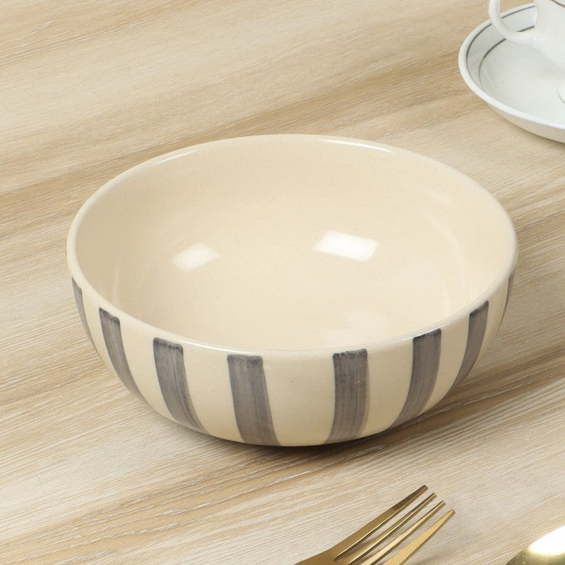 Ceramic Serving Bowls (Grey,White) - 700 mL