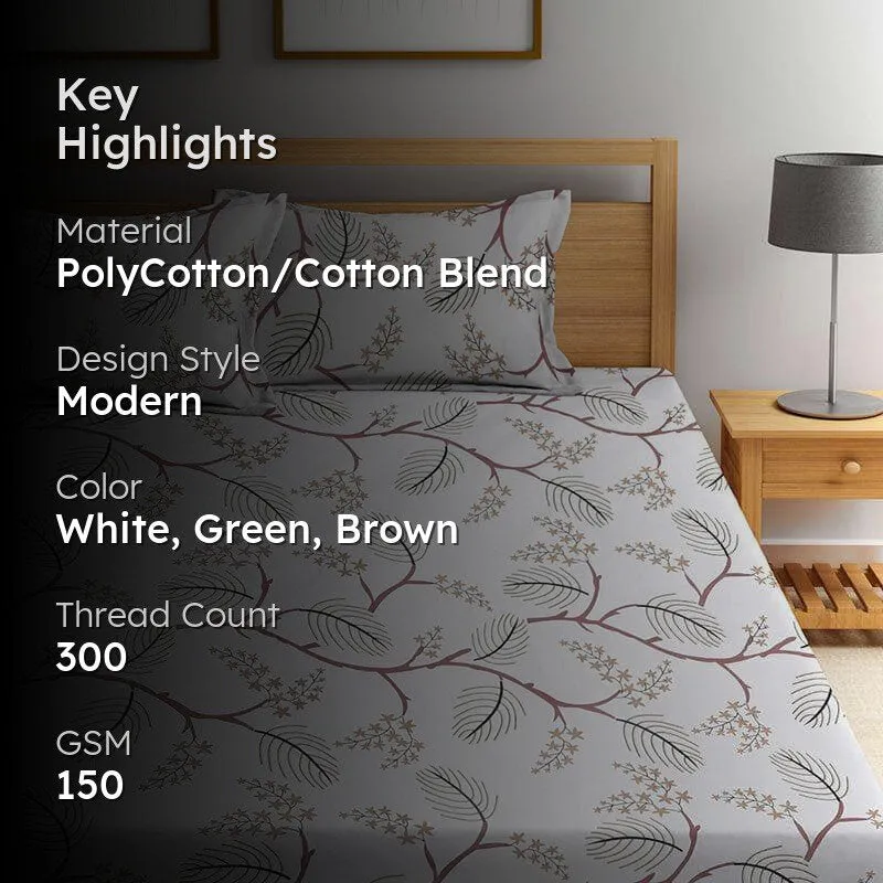 Sepia Vine Bedsheet - 150 GSM media 2
