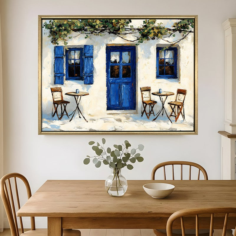 Azure Haven Canvas Wall Painting With Frame