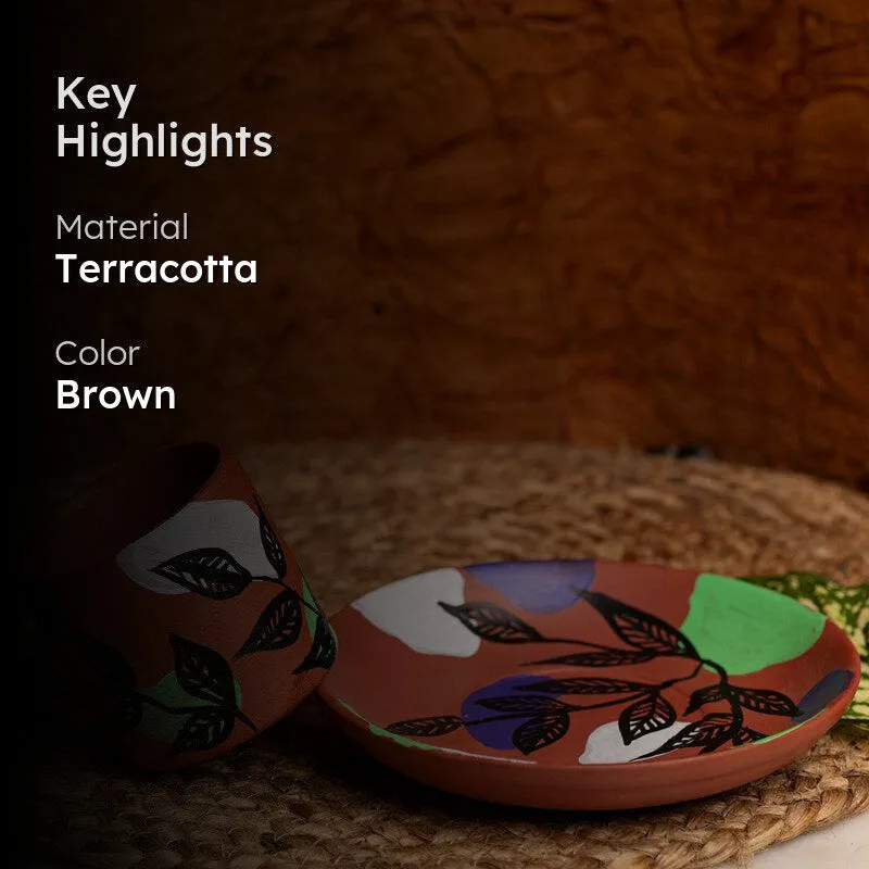 Namura Handpainted Terracotta Kulhad - Set Of Two media 2