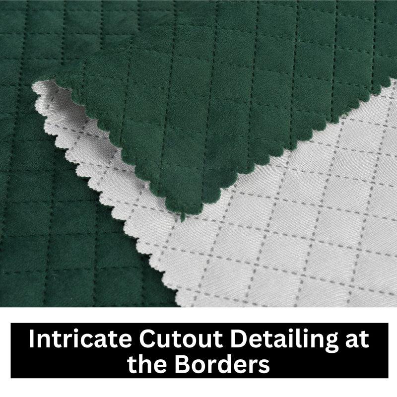 Osric Velvet Quilted Placemat (Bottle Green) - Set Of Six media 5