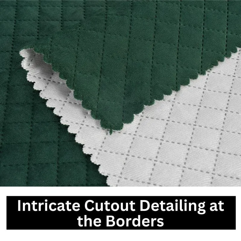 Osric Velvet Quilted Placemat (Bottle Green) - Set Of Six media 5