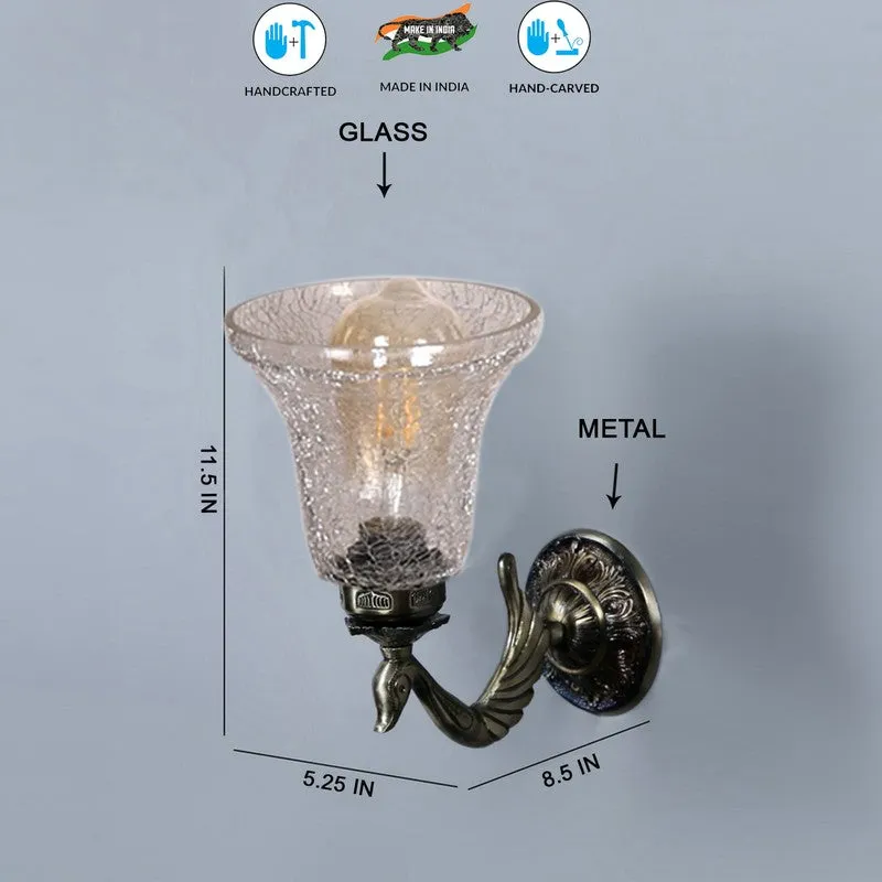 Swan Neck Antique Base Glass Wall Lamp media 8