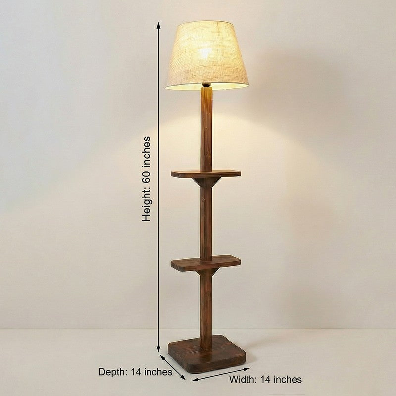 Jovana Shelf Wooden Floor Lamp media 10