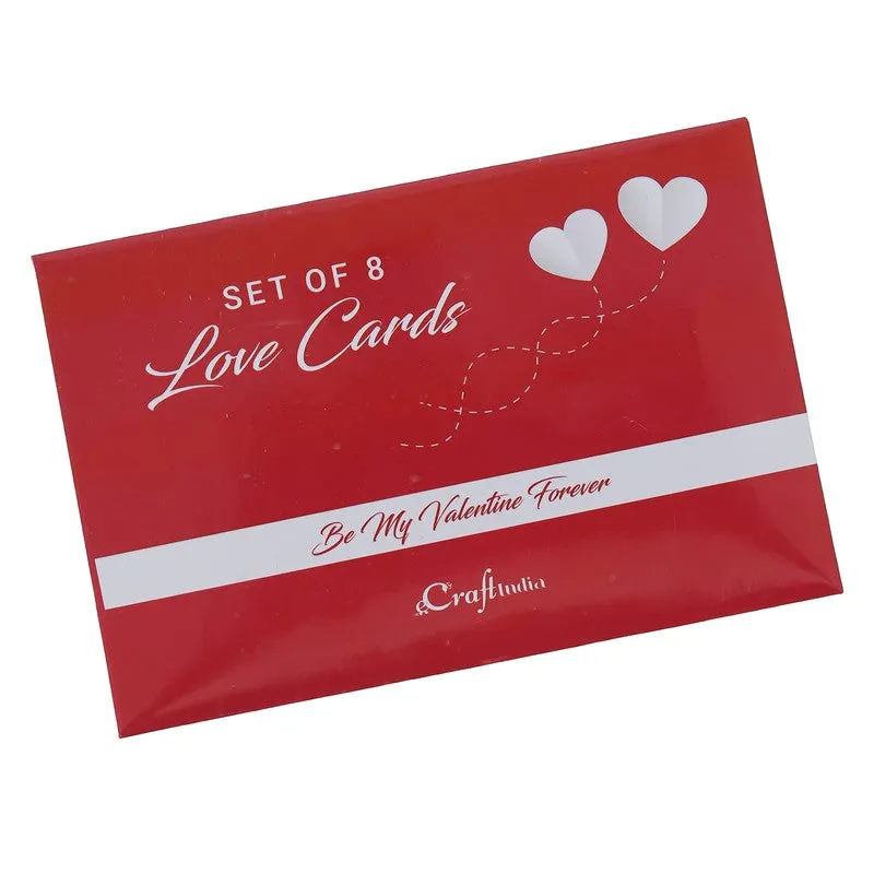 Red envelope-style pack for love cards on a white background