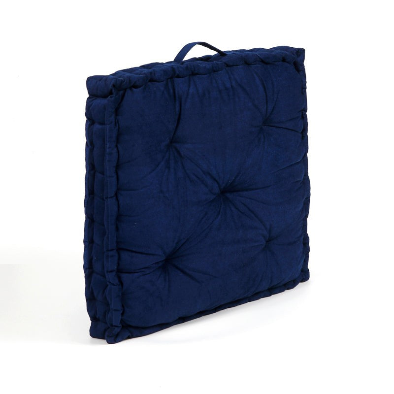 Thera Velvet Floor Cushion (Blue) - Set Of Two media 6