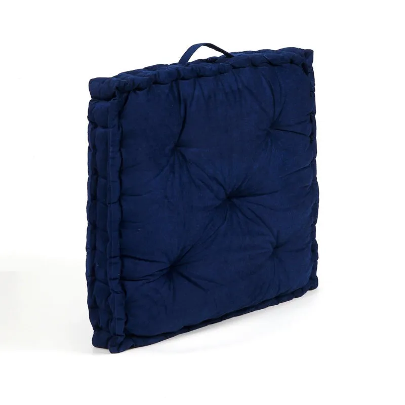 Thera Velvet Floor Cushion (Blue) - Set Of Two media 6