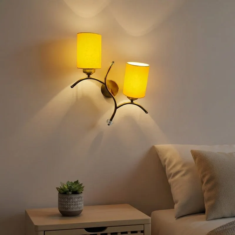 LumiBranch Dual Cotton Wall Lamp - Yellow media 1