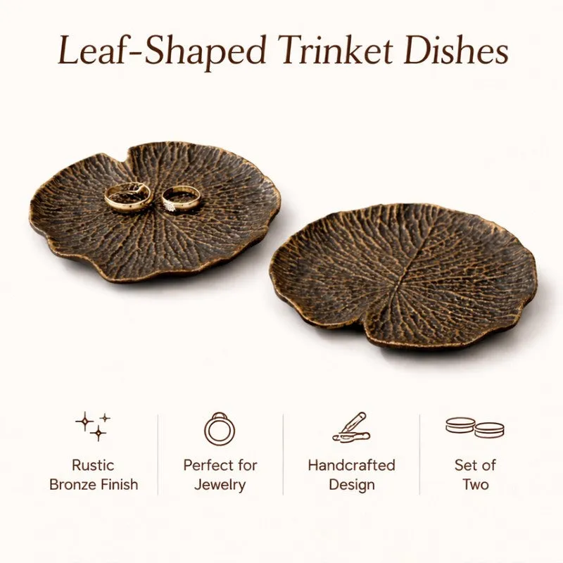 Auraleaf Accent Tray (Brown) - Set Of Two media 5