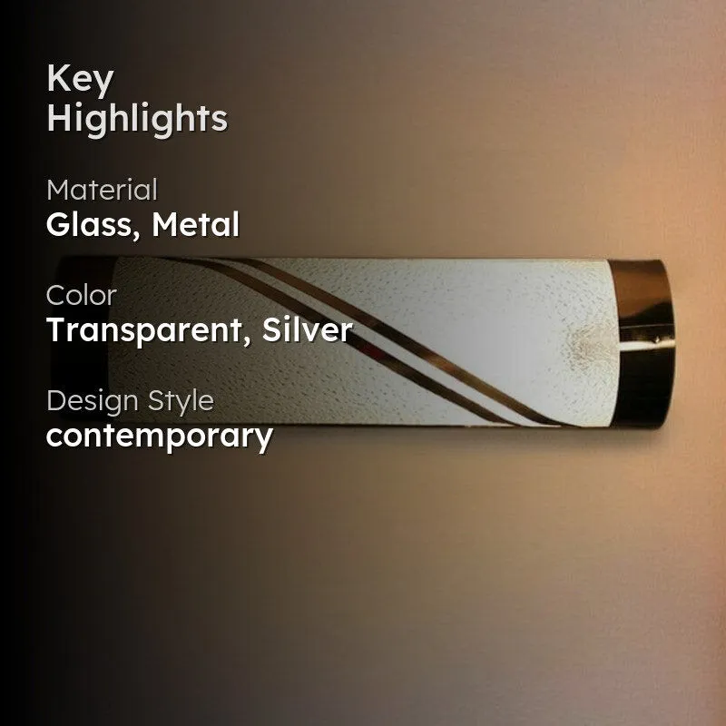 Amber Glass & Metal Wall Lamp media 2