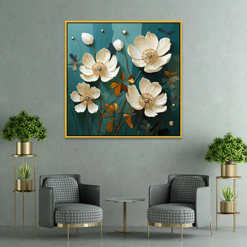 Flora Pure Canvas Wall Art With Frame media 1