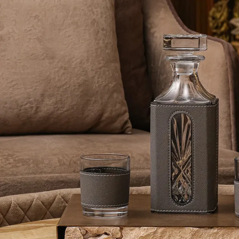 Barrel Craft Glass Decanter - Three Piece Set media 4