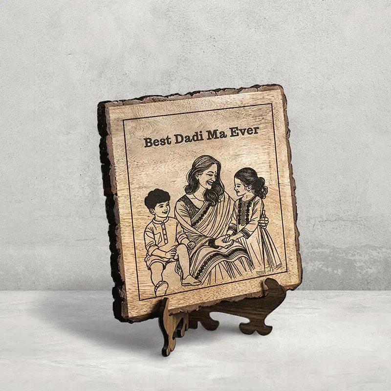 Best Dadi Ma Ever Wood Showpiece - Square media 3