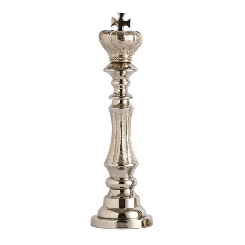 Maison King and Queen Decorative Showpiece (Silver) - Set Of Two media 3