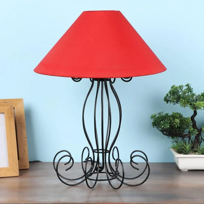 Ondine Kaito Fabric Table Lamp - Red,Black media 3