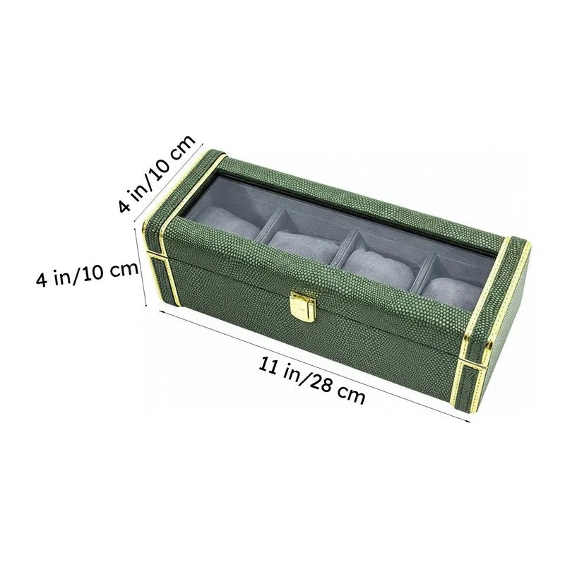 Tisquo I Faux Leather Watch Organizer - Olive Green media 9