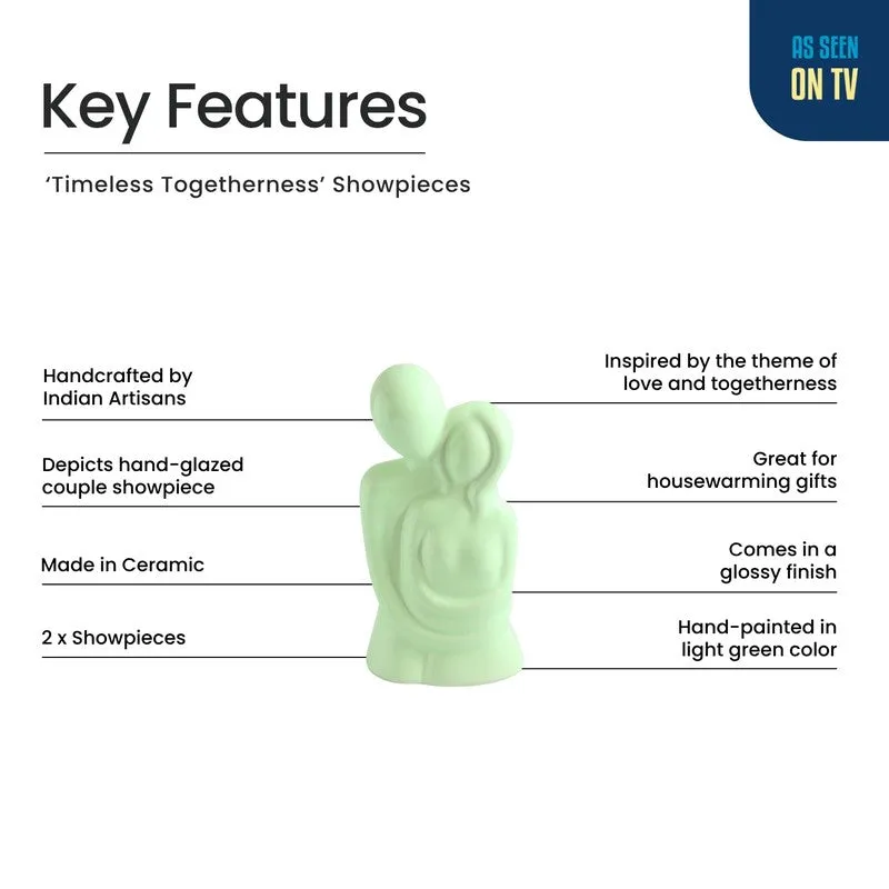 Timeless Togetherness Ceramic Showpiece - Set Of Two media 5