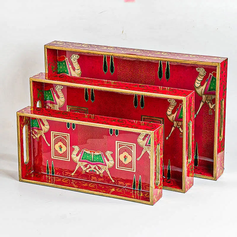 Camel Carriage Serving Tray - Set Of Three media 4