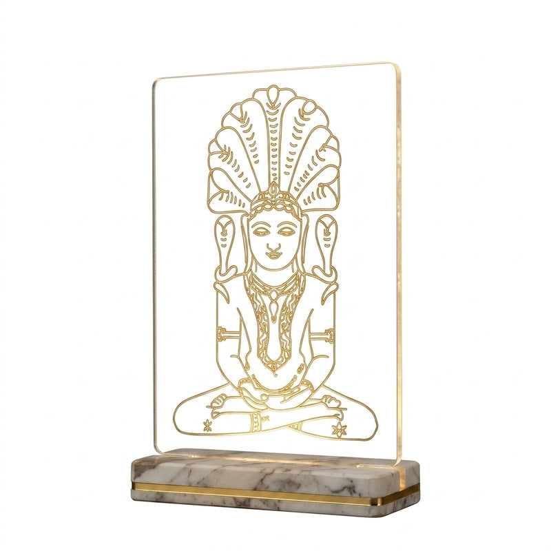 Vardhaman Acrylic Table Lamp - Transparent media 5
