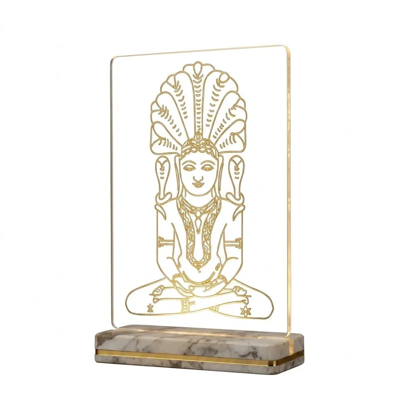 Vardhaman Acrylic Table Lamp - Transparent media 5