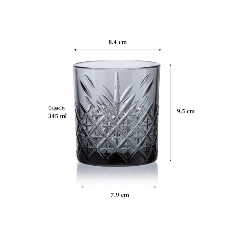 Pasabahce Billy Grey Whiskey Glass (345 mL) - Set Of Four media 6