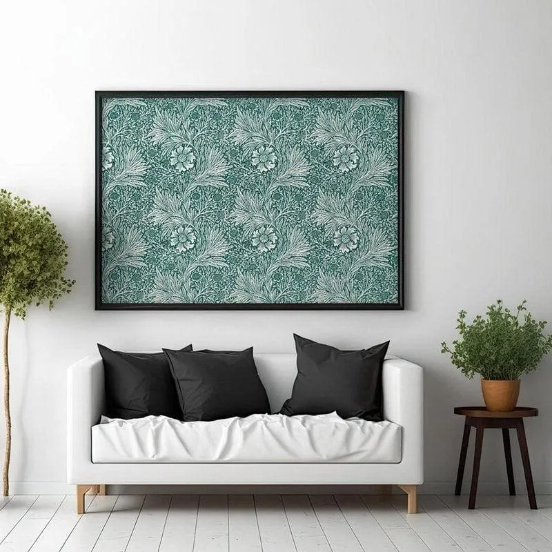 Green Goras Canvas Wall Painting - Black Frame media 3