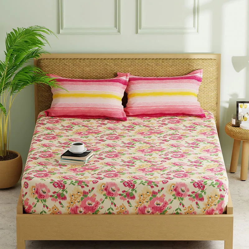 Brighid Floral Microfiber Bedsheet (120 GSM) - 120 GSM media 4