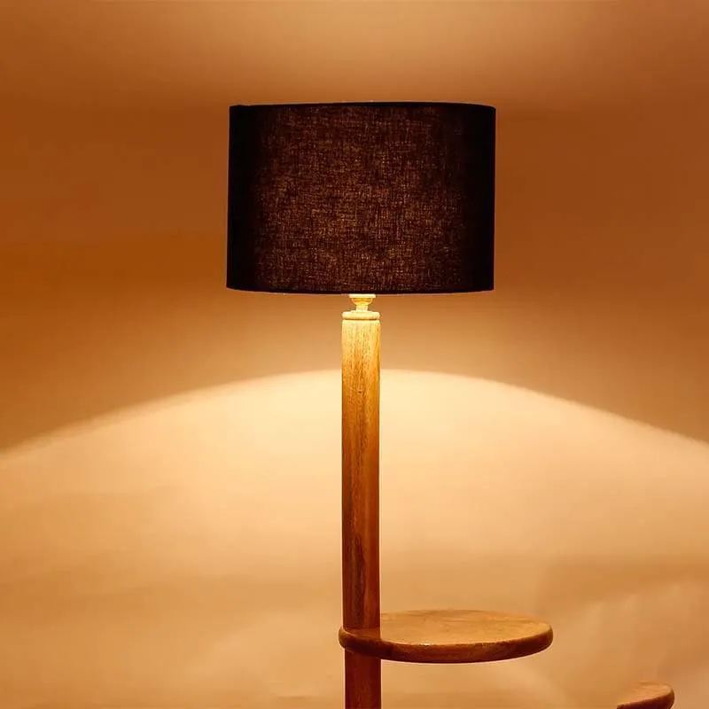 Double Trouble Wooden Floor Lamp - Black media 6