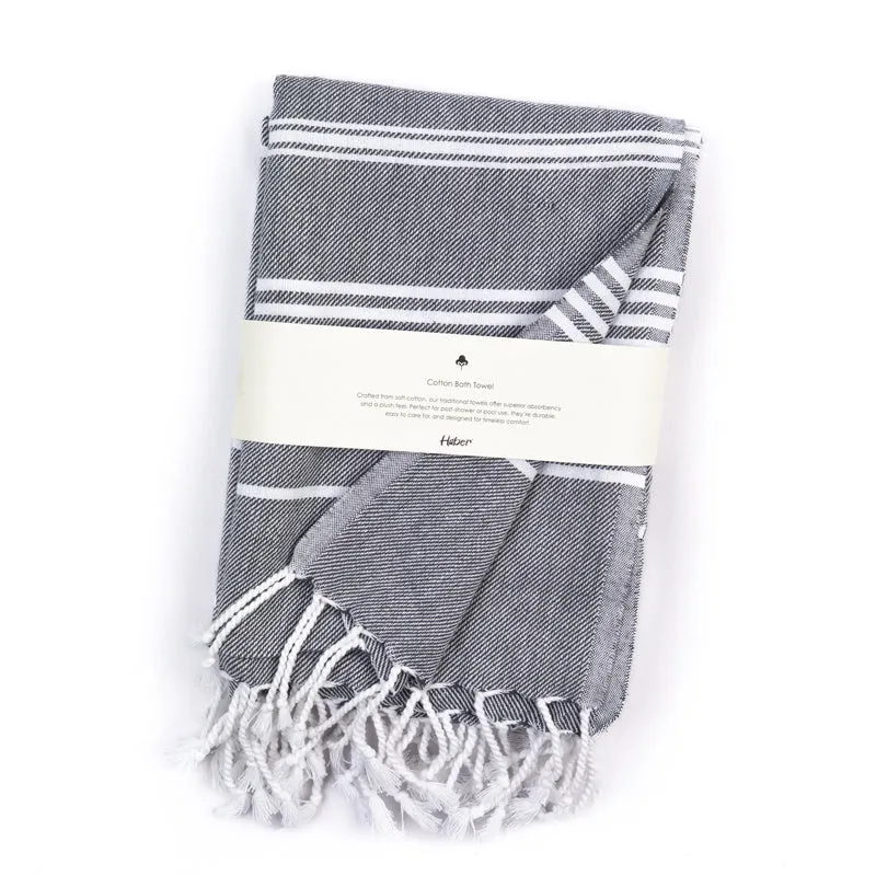 Luxe Linen Bath Towel - Grey media 3