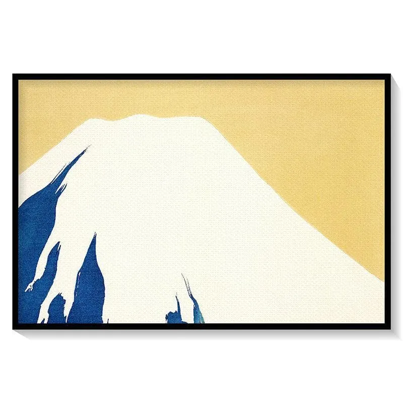 Mount Fuji From Momoyogusa Canvas Painting By Kamisaka Sekka - Black Frame media 5